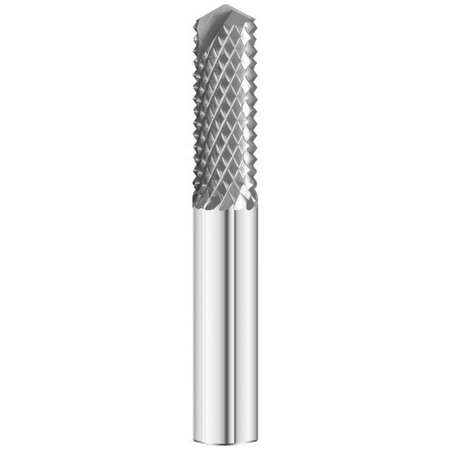 FULLERTON TOOL 2-Flute - 28° Helix - 5600 MATRX Burr Routers, RH Spiral, Style D - 135° Drill Point, 3/8 25222
